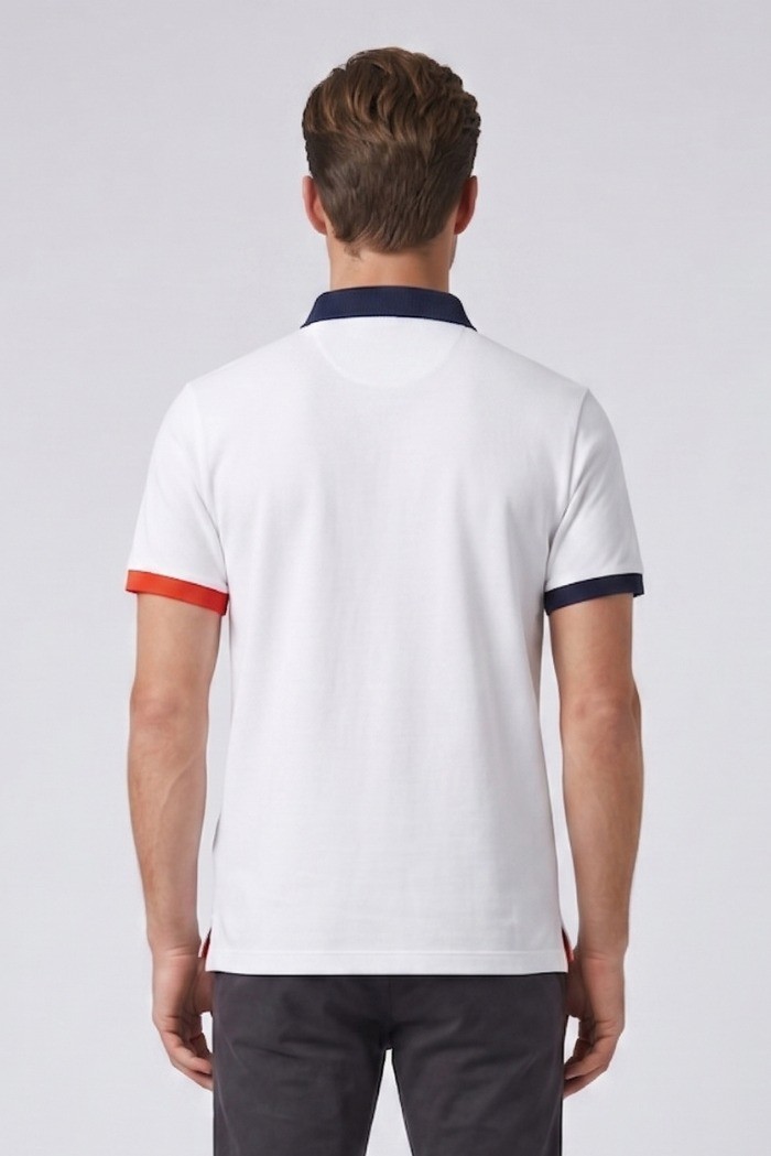 North Sails polo in piquet di cotone con dettagli a contrasto 692661 [21fdf4b3]