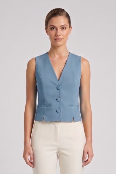 Maidoma gilet in tessuto stretch con spacchetti PE26F448/GL2144 — 805219040079107_1