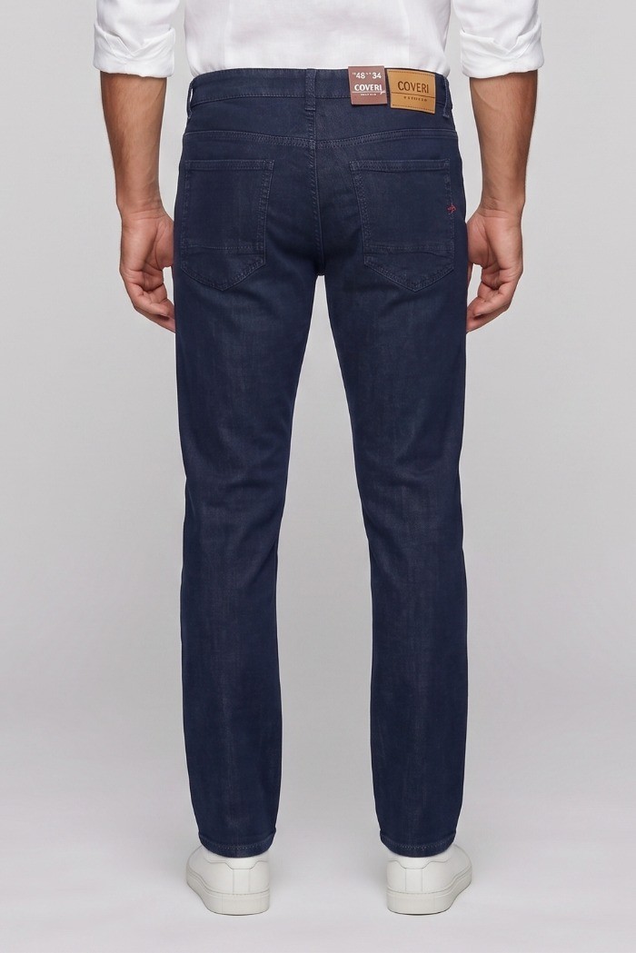 Coveri jeans 5 tasche in chambray denim lavaggio scuro COV1552 [8e79d002]