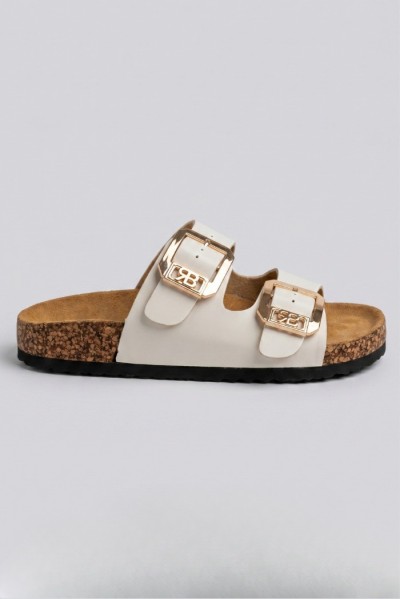 Renato Balestra ciabatta con doppia fascia e fibbie RB104 [9e3a8480]