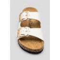 Renato Balestra ciabatta con doppia fascia e fibbie RB104 [f0010689]