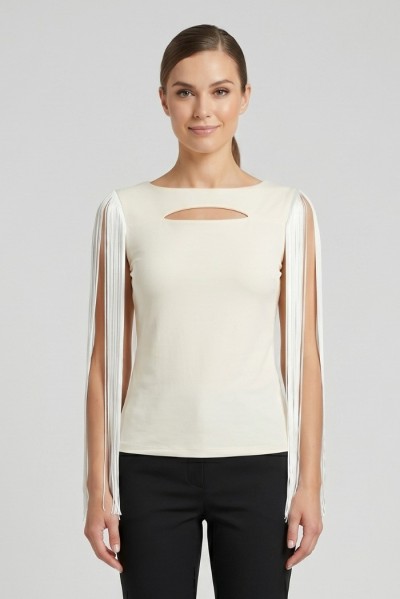 GM by Gai Mattiolo maglia con frange GM3919 [b576049f]