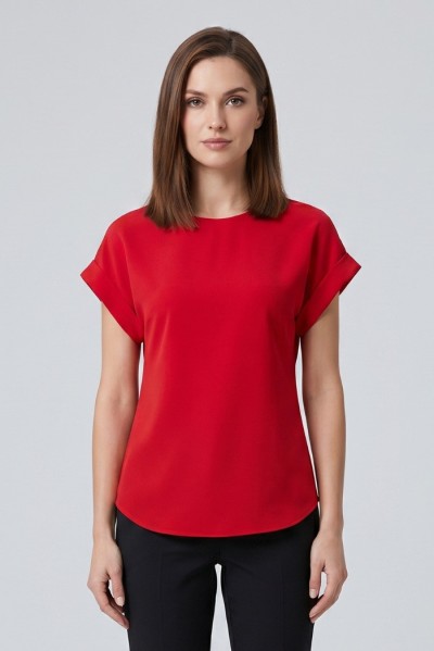 GM by Gai Mattiolo blusa con maniche risvoltate GM3506 [e5943fe1]