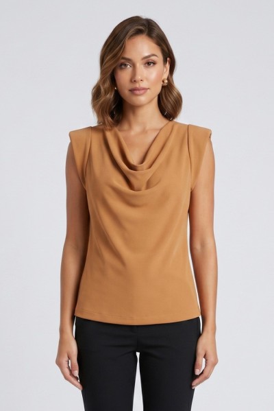 GM by Gai Mattiolo blusa in tessuto fluido GM3350 — 805219040079992_1