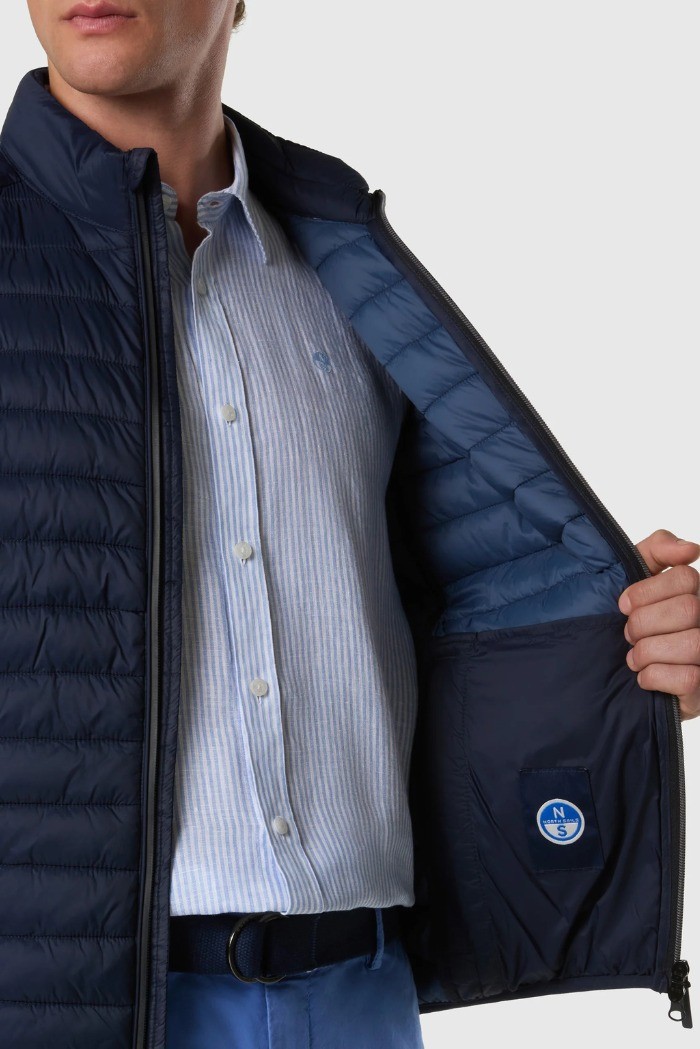 North Sails gilet imbottito con patch logo Zephyr Ultralight 603423 [9c240020]