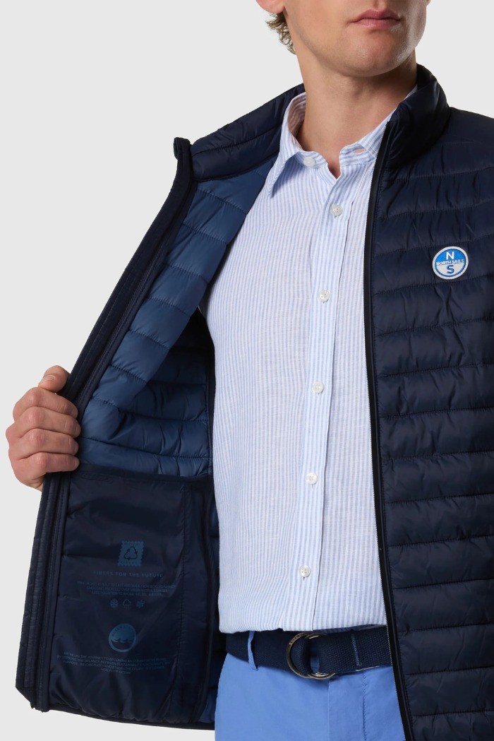 North Sails gilet imbottito con patch logo Zephyr Ultralight 603423 [4502432d]