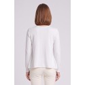 Fresh Flower maglia girocollo con spacchi taglio vivo FD452 [c953b0d3]