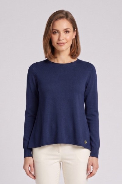 Fresh Flower maglia girocollo con spacchi taglio vivo FD452 — 805219040080203_2