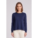 Fresh Flower maglia girocollo con spacchi taglio vivo FD452 [8b6b49d8]