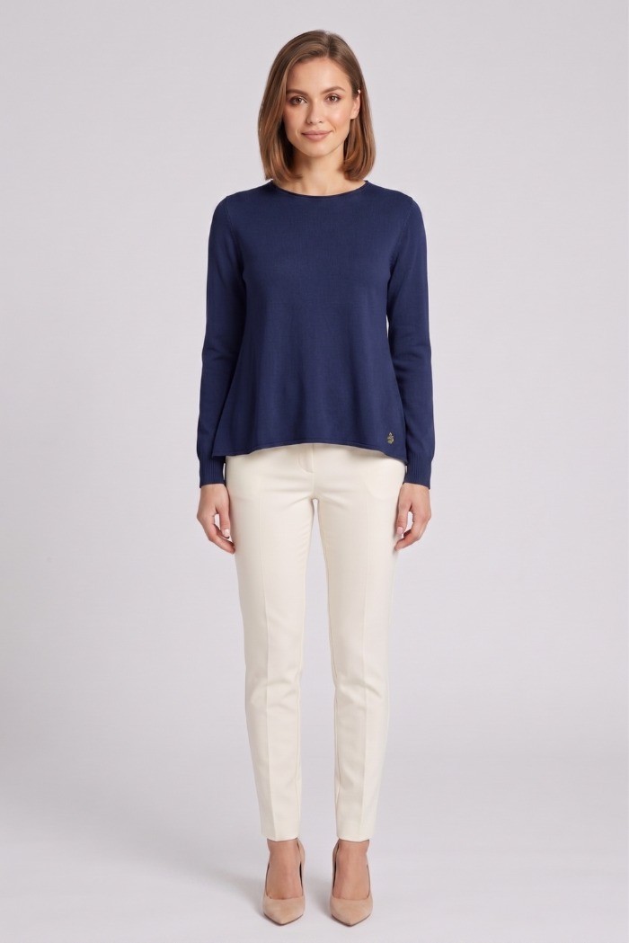 Fresh Flower maglia girocollo con spacchi taglio vivo FD452 [e550cbd1]