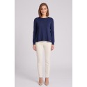 Fresh Flower maglia girocollo con spacchi taglio vivo FD452 [e550cbd1]