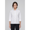Fresh Flower camicia da donna in popeline di cotone con strass fd625 [f04053b2]