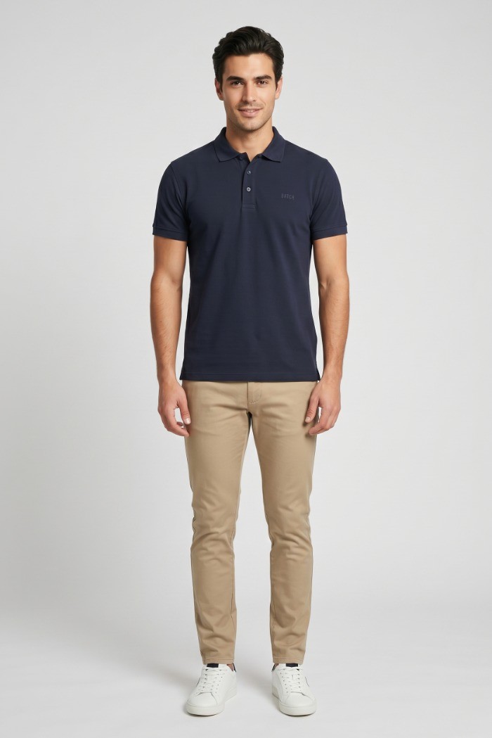 Datch polo in piquet di cotone stretch DM1881 [a8bd1568]