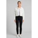 Influencer giacca in denim con applicazioni perle 05P144 [73e63833]