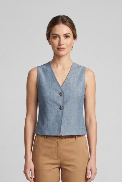 Fly Girl gilet in misto viscosa stretch 6304/03 [2feed4c5]