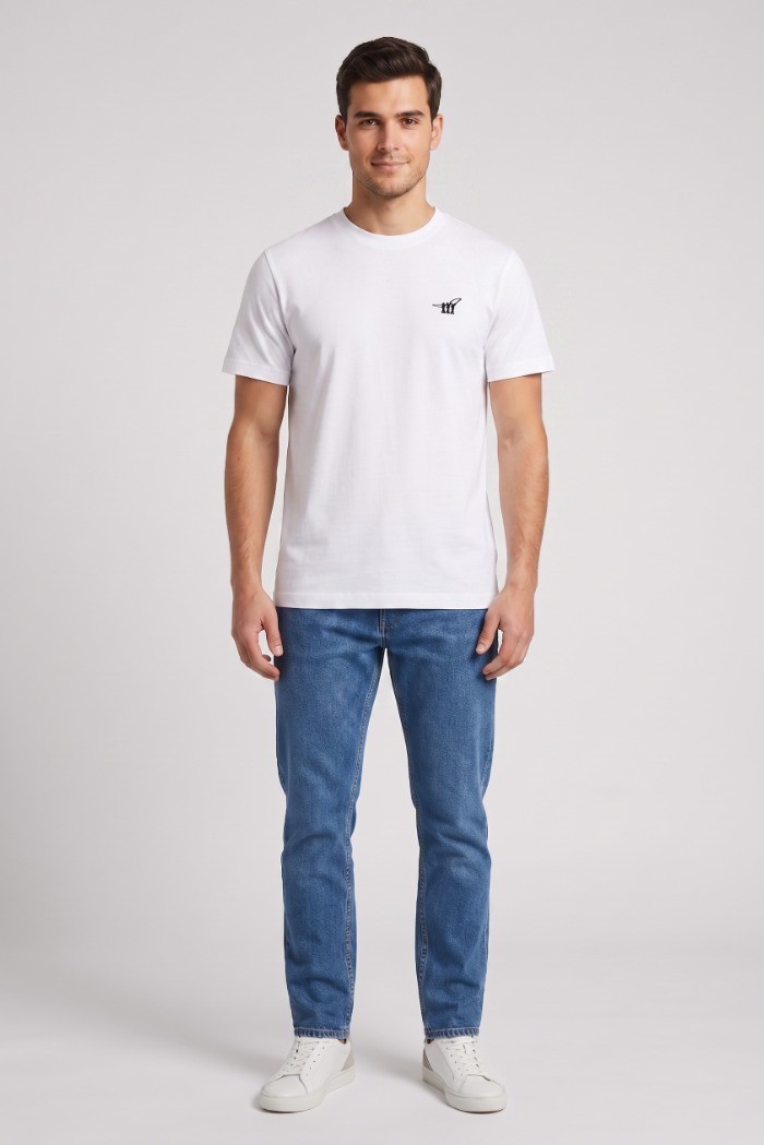 Henry Cotton's t-shirt in piquet con logo ricamato TS616040 [f41b2945]