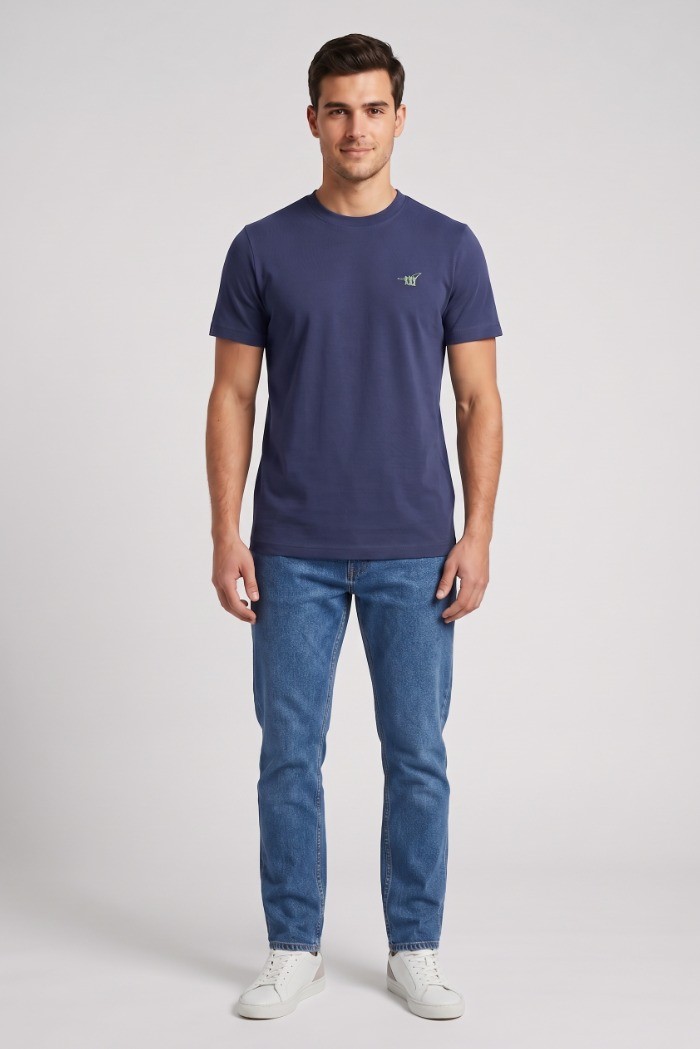 Henry Cotton's t-shirt in piquet con logo ricamato TS616040 [6f059343]