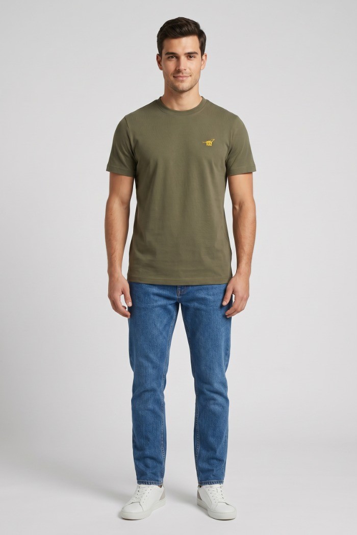 Henry Cotton's t-shirt in piquet con logo ricamato TS616040 [957d41a0]