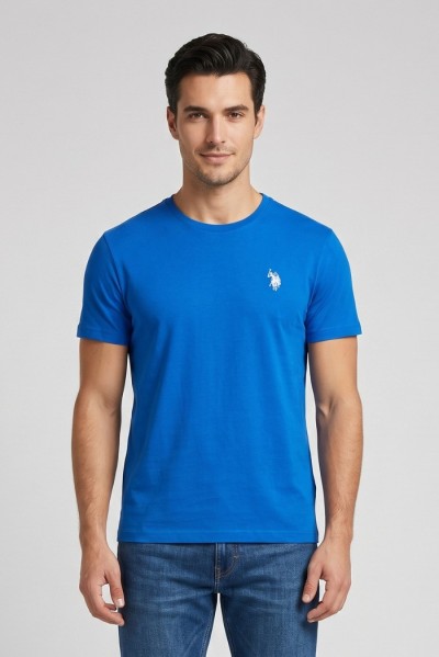 US Polo ASSN t-shirt in cotone con logo ricamato Luca US43154001 — 805219040079674_1