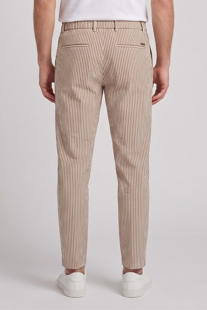 Markup pantalaccio in cotone a righe con pences MK295154 [9d07b304]