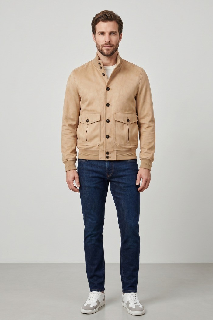 Markup bomber lupetto con chiusura a bottoni MK694010 [67b8657b]
