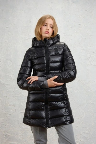 Blauer piumino lungo micro rip Adelaide 26WBLDK02073-006648 — 805219040080466_1