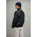 Blauer bomber in morbida pelle Petrel 26WBLUL01537-007340 [518e4071]