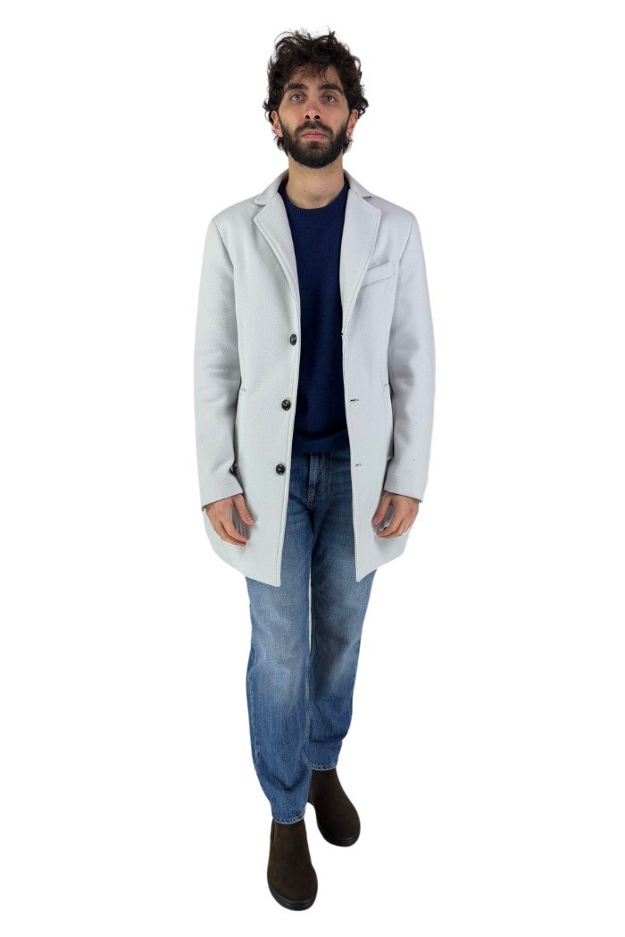 Two-Bi cappotto in misto lana con tessuto diagonale CAPP234 [20f7f9e4]