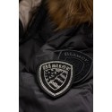 Blauer piumino lungo con pelliccia Kristin 26WBLDK03040-006047 [059de24c]