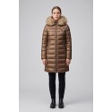 Blauer piumino lungo con pelliccia Kristin 26WBLDK03040-006047 [c080362f]