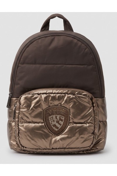 Blauer zaino trapuntato con logo F6WAVE04/PAD [c4b8a62e]