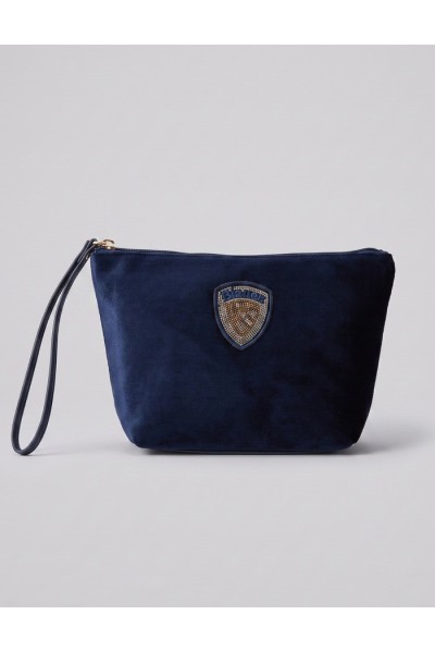 Blauer pochette in velluto F6DEBBY01/CLU — 805219040080605_2
