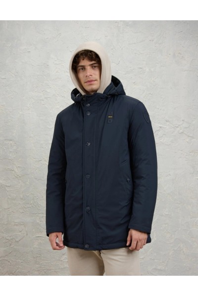 Blauer parka con cappuccio removibile Chester 26WBLUK03062-005480 — 805219040080762_1